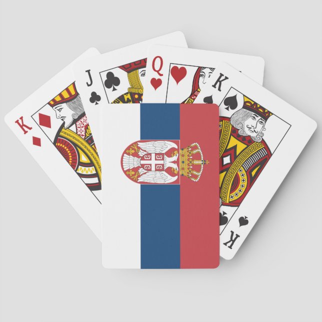 Jeu De Cartes Drapeau de la Serbie (dos)