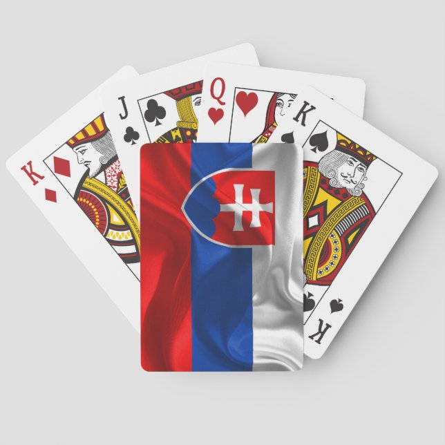 Jeu De Cartes Drapeau de la Slovaquie (dos)