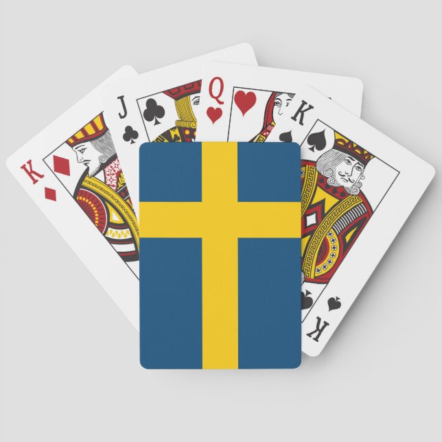 Jeu De Cartes Drapeau de la Suède (dos)