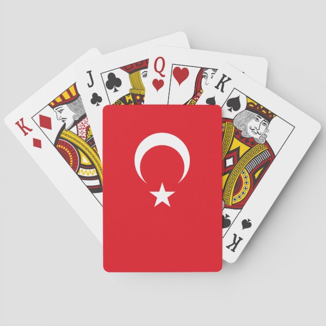 Jeu De Cartes Drapeau de la Turquie (dos)