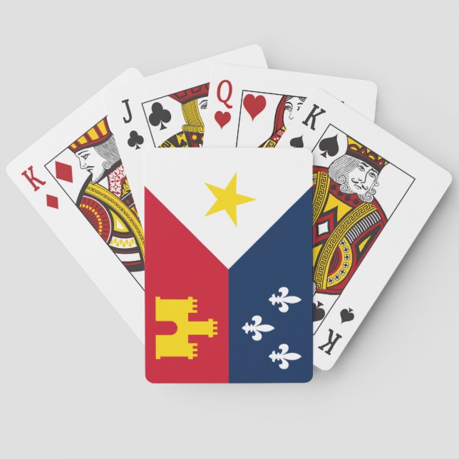 Jeu De Cartes Drapeau de l'Acadiana, Louisiane (dos)