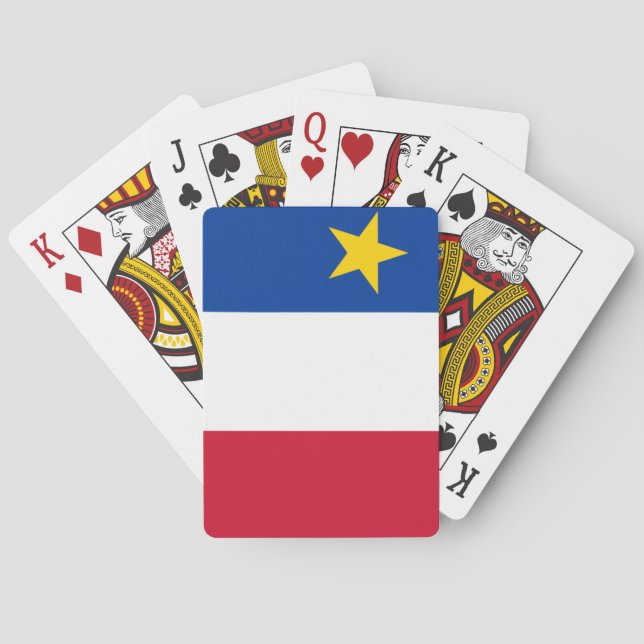 Jeu De Cartes Drapeau de l'Acadie (dos)