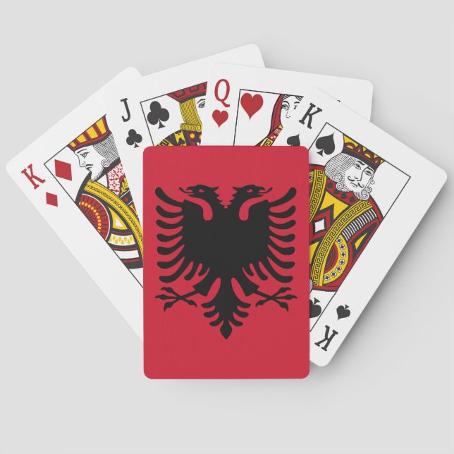 Jeu De Cartes Drapeau de l'Albanie (dos)