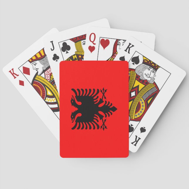 Jeu De Cartes Drapeau de l'Albanie (dos)