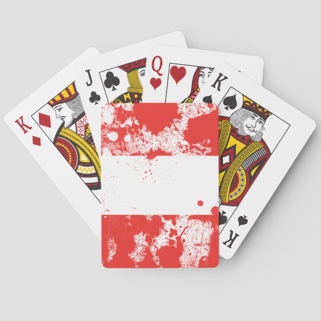 Jeu De Cartes Drapeau de l'Autriche (dos)