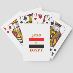 Jeu De Cartes Drapeau de l'Égypte مصر WordArt arabe et anglais
