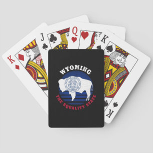 JEU DE CARTES DRAPEAU DE L'ÉTAT DE L'ÉGALITÉ DU WYOMING