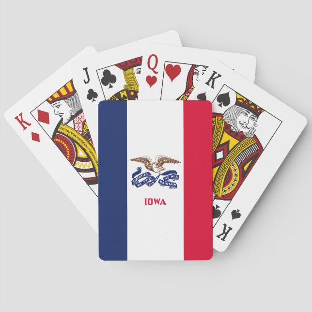 Jeu De Cartes Drapeau de l'État de l'Iowa (dos)