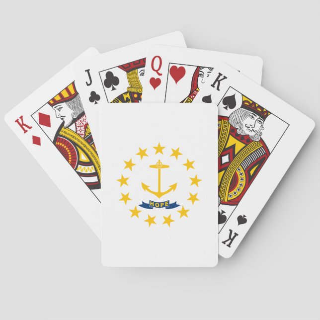 Jeu De Cartes Drapeau de l'État de Rhode Island (dos)