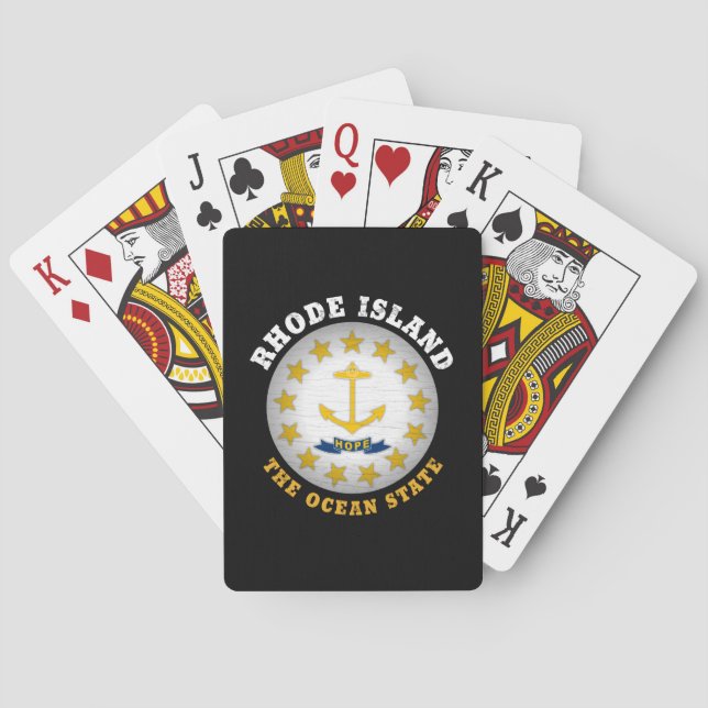 Jeu De Cartes Drapeau de l'État de Rhode Island, l'État océaniqu (dos)