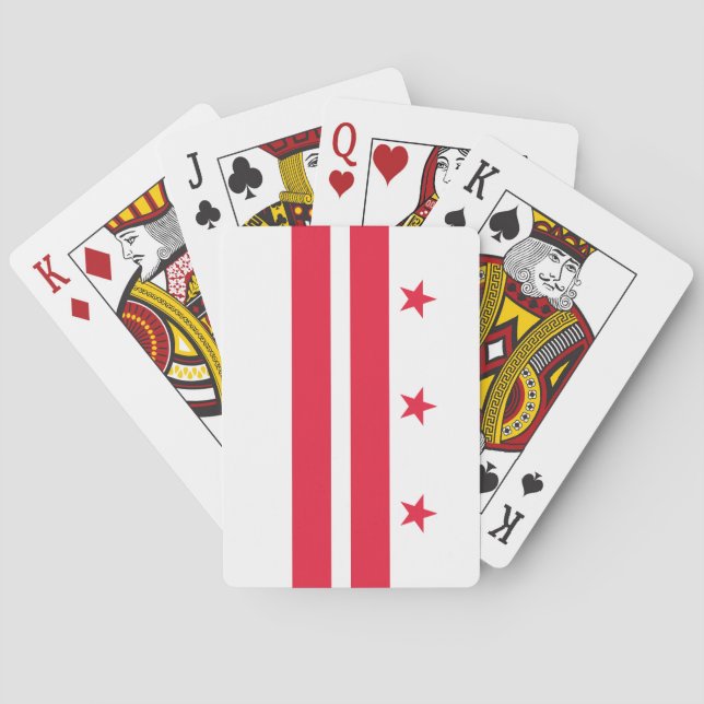 Jeu De Cartes Drapeau de l'État de Washington DC (dos)