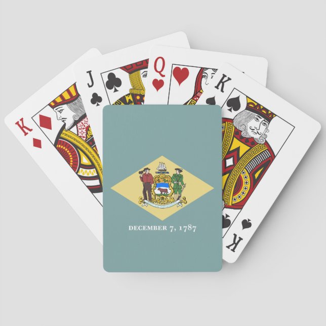 Jeu De Cartes Drapeau de l'État du Delaware (dos)