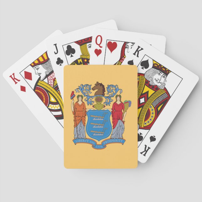 Jeu De Cartes Drapeau de l'État du New Jersey (dos)