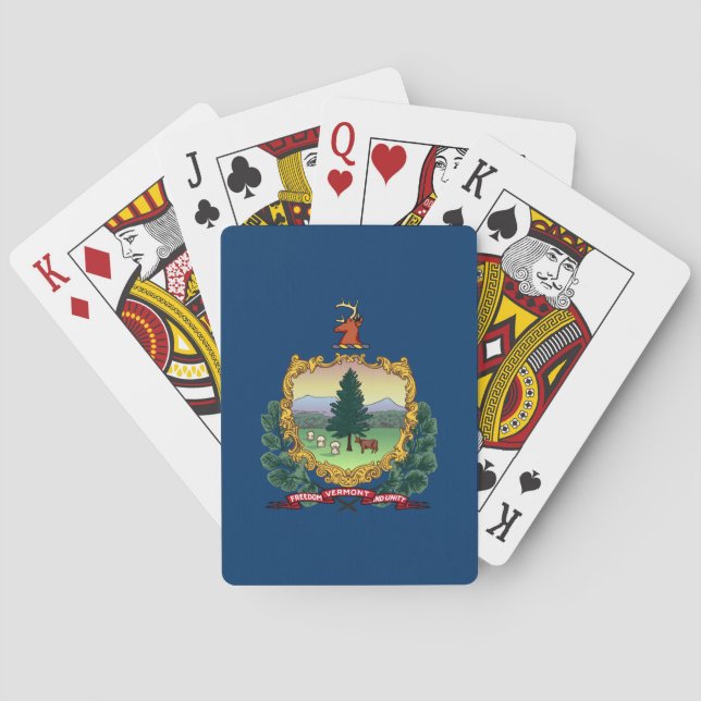 Jeu De Cartes Drapeau de l'État du Vermont (dos)