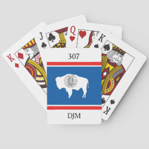 Jeu De Cartes Drapeau de l'État du Wyoming 307 Monogramme