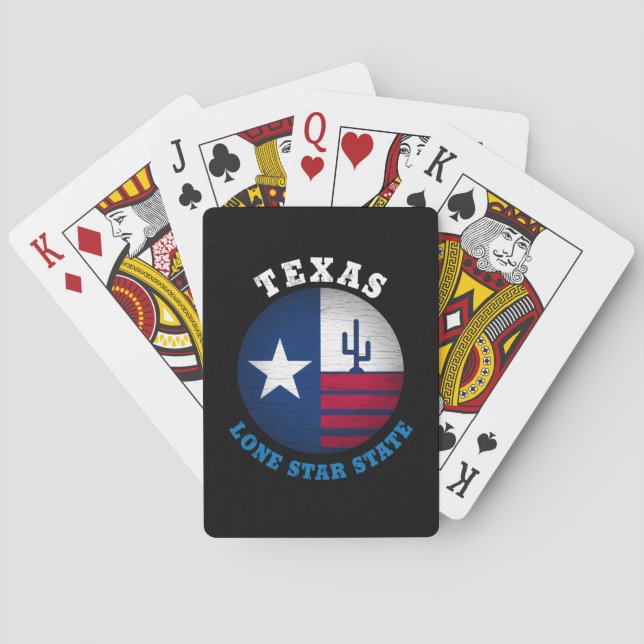 JEU DE CARTES DRAPEAU DE L'ÉTAT LONE STAR DU TEXAS (dos)