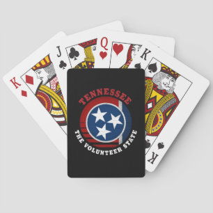 JEU DE CARTES DRAPEAU DE L'ÉTAT VOLONTAIRE DU TENNESSEE