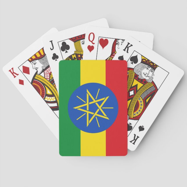 Jeu De Cartes Drapeau de l'Éthiopie (dos)