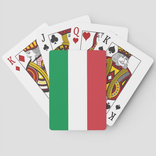 Jeu De Cartes Drapeau de l'Italie (dos)