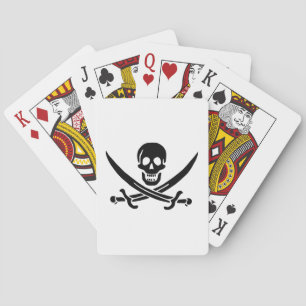 Jeu De Cartes Drapeau de pirate Crâne croisé épées
