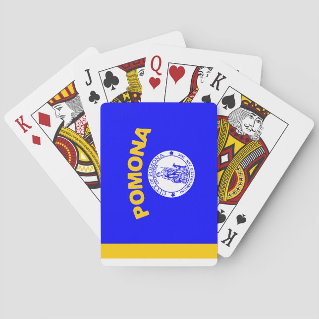 Jeu De Cartes Drapeau de Pomona (Californie) (dos)