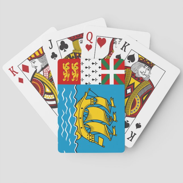 Jeu De Cartes Drapeau de Saint-Pierre-et-Miquelon (dos)