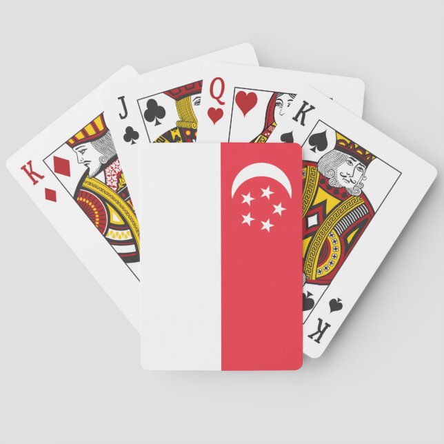 Jeu De Cartes Drapeau de Singapour (dos)