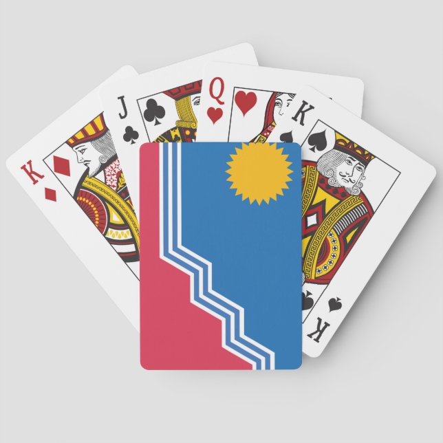Jeu De Cartes Drapeau de Sioux Falls, Dakota du Sud (dos)