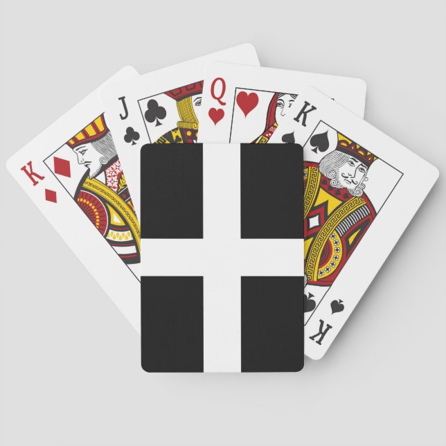 Jeu De Cartes Drapeau de St Piran / Drapeau de Cornouailles Joue (dos)