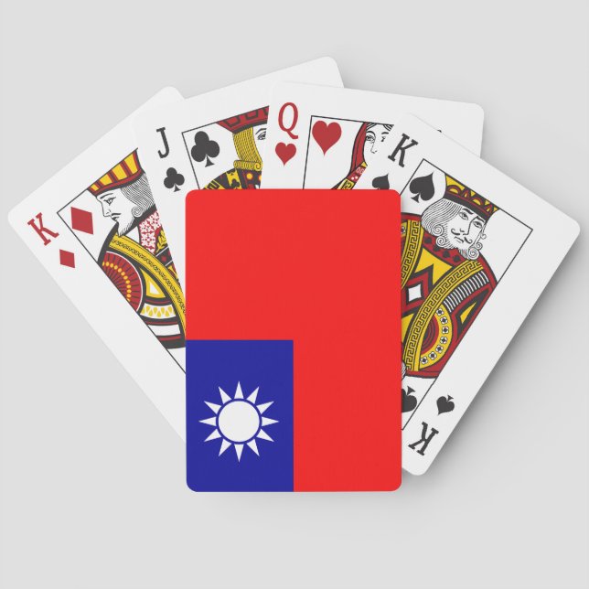 Jeu De Cartes Drapeau de Taïwan (dos)