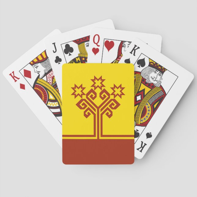 Jeu De Cartes Drapeau de Tchouvachie (dos)