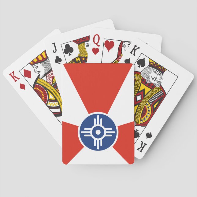 Jeu De Cartes Drapeau de Wichita (Kansas, USA) (dos)
