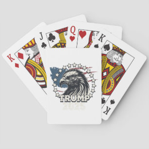Jeu De Cartes Drapeau des États-Unis. Le président Donald Trump