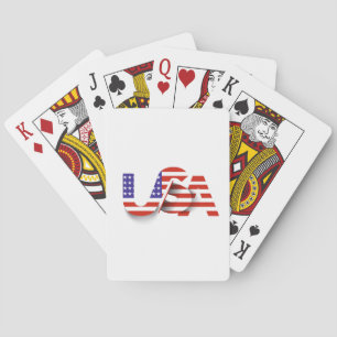 Jeu De Cartes Drapeau des États-Unis – Typographie patriotique a