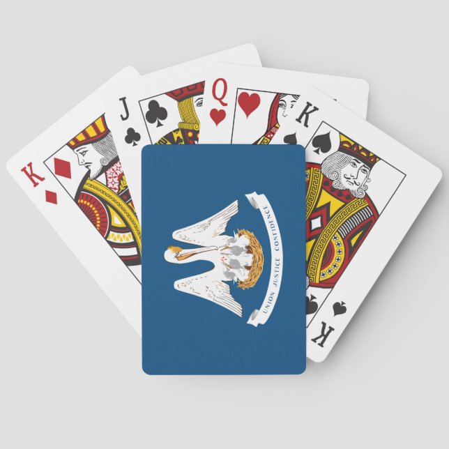Jeu De Cartes Drapeau d'État de Louisiane (dos)