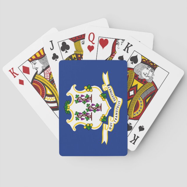 Jeu De Cartes Drapeau d'État du Connecticut (dos)