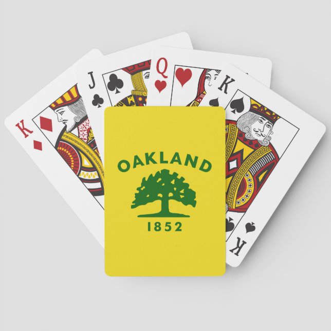 Jeu De Cartes Drapeau d'Oakland, Californie (dos)