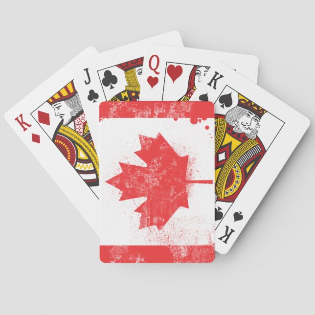 Jeu De Cartes Drapeau du Canada (dos)