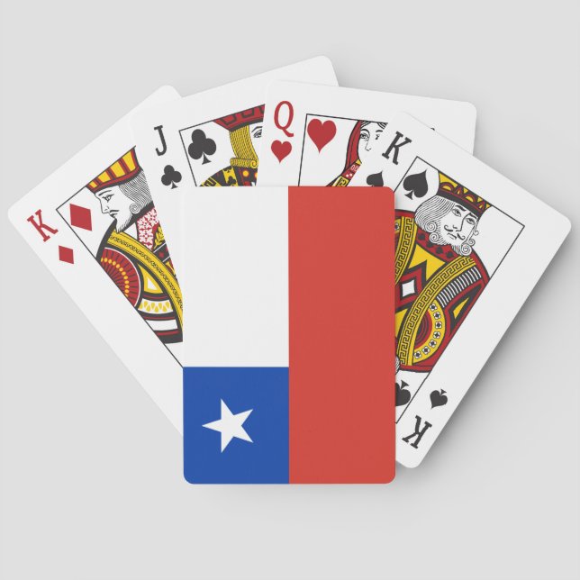 Jeu De Cartes Drapeau du Chili (dos)