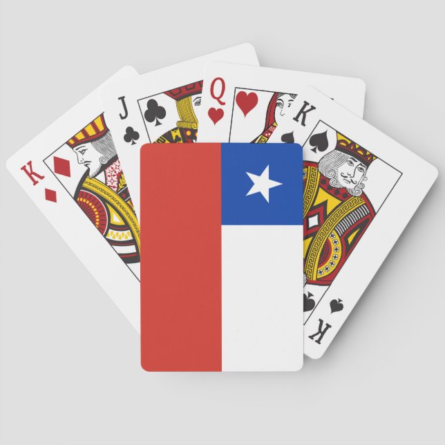Jeu De Cartes Drapeau du Chili (dos)