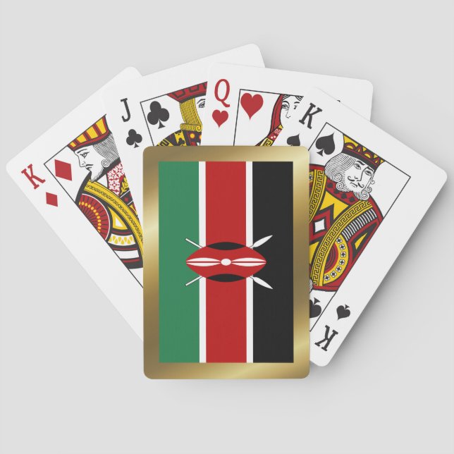 Jeu De Cartes Drapeau du Kenya Jouer des cartes (dos)