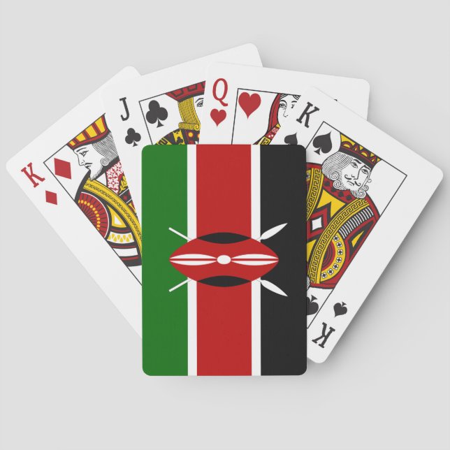 Jeu De Cartes Drapeau du Kenya (Kenyan) (dos)