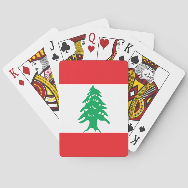 Jeu De Cartes Drapeau du Liban (dos)