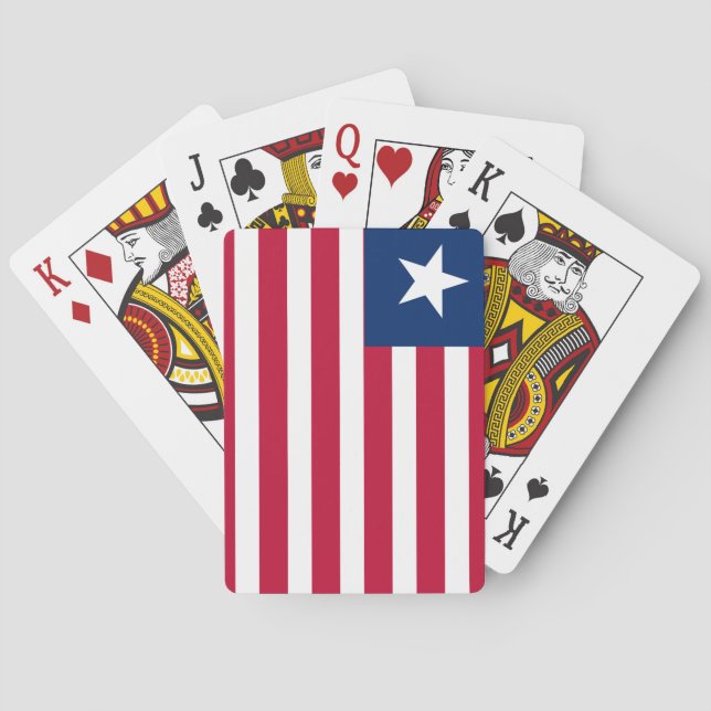 Jeu De Cartes Drapeau du Libéria (dos)