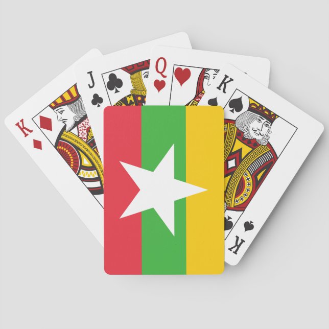 Jeu De Cartes Drapeau du Myanmar (dos)
