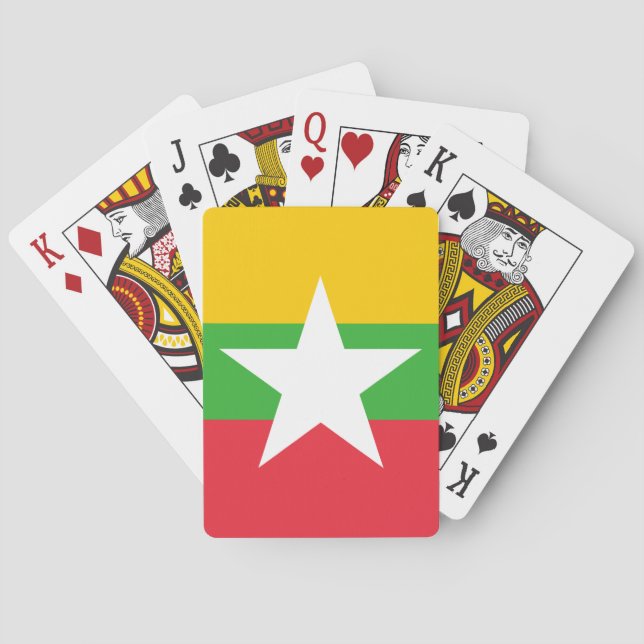 Jeu De Cartes Drapeau du Myanmar (dos)