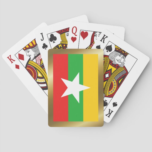 Jeu De Cartes Drapeau du Myanmar Jouer des cartes (dos)