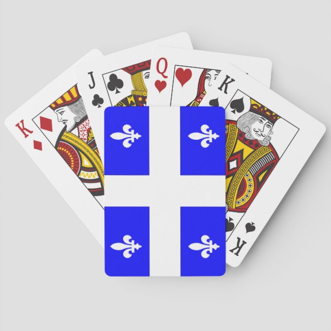Jeu De Cartes Drapeau du Québec Lecture des cartes (dos)
