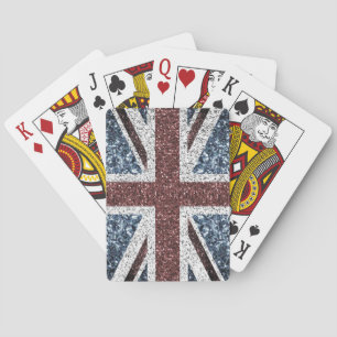 Jeu De Cartes Drapeau du Royaume-Uni Rustic vintage scintille pa