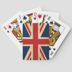 Jeu De Cartes Drapeau du Royaume-Uni Union Jack vintage grunge